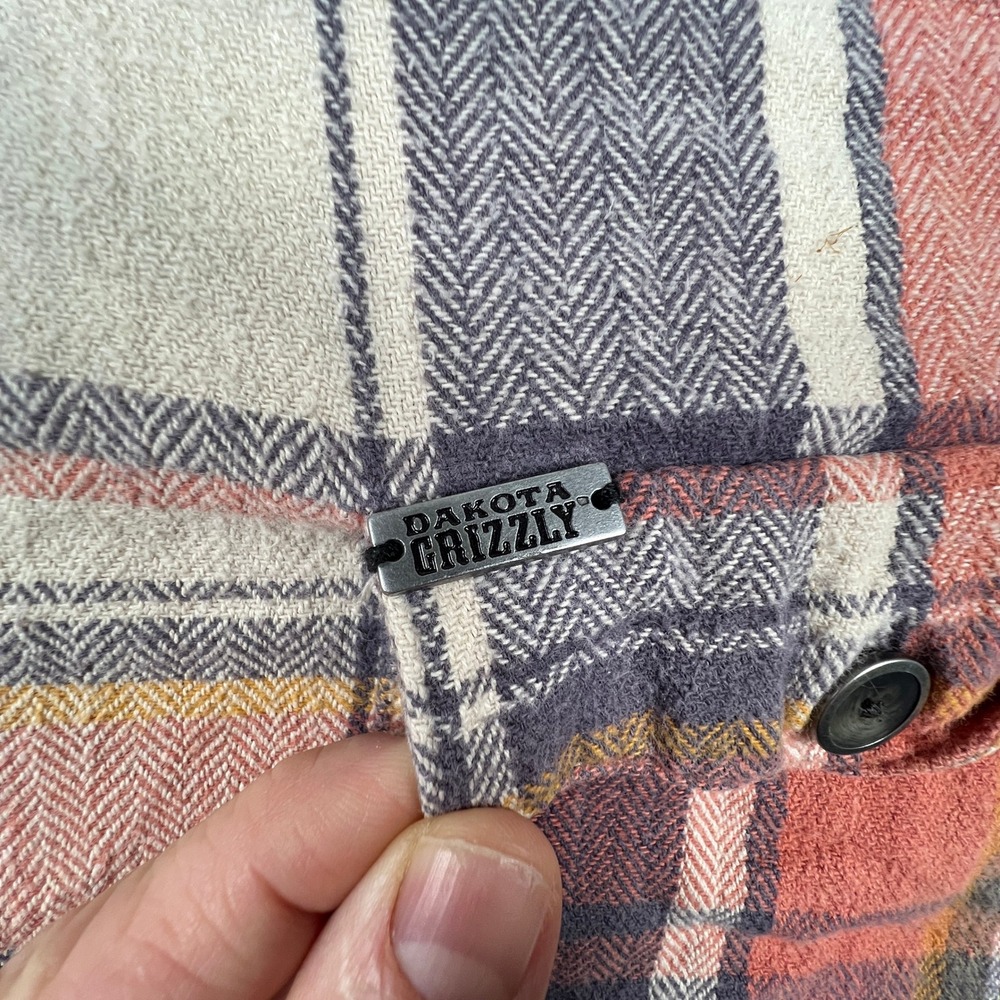Dakota Grizzly Flannel Shirt Mens XL Red Plaid Cotton Herringbone Outdoor Casual - Picture 7 of 14